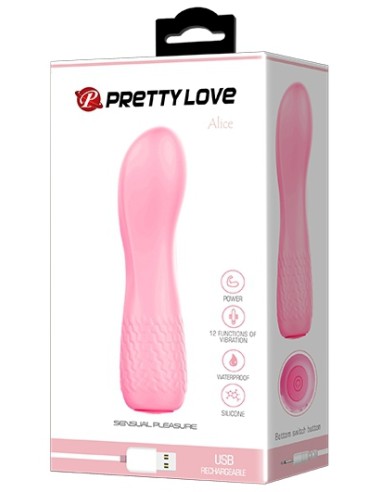 Vibro Alice Curve 12 x 3 cm Rose