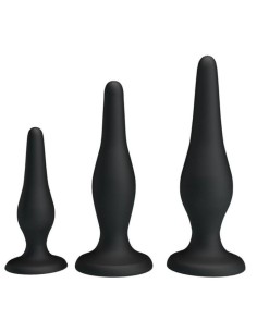 Lot de 3 plugs Silicone Débutant