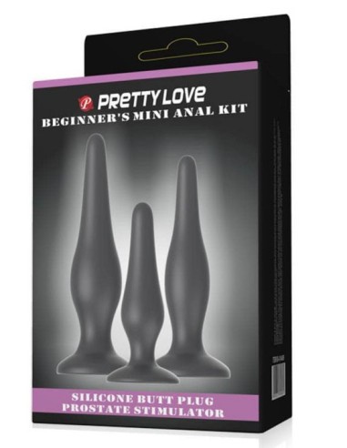 Lot de 3 plugs Silicone Débutant