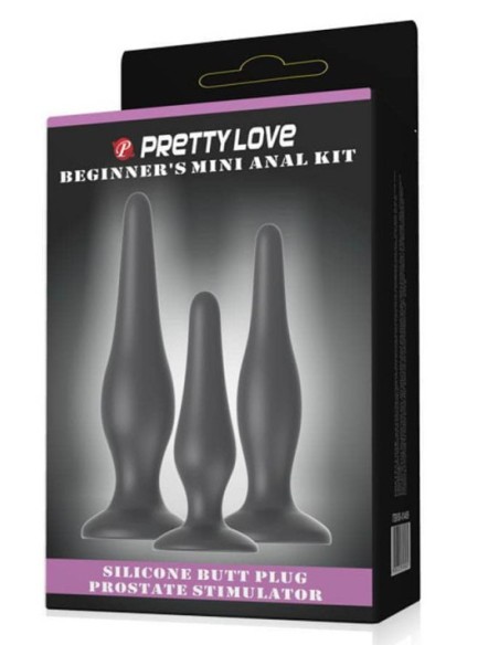 Lot de 3 plugs Silicone Débutant