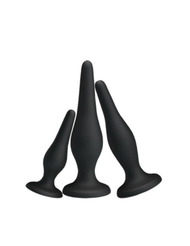 Lot de 3 plugs Silicone Débutant