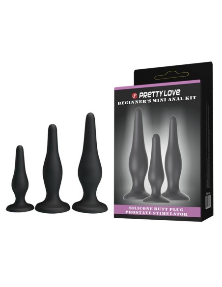Lot de 3 plugs Silicone Débutant