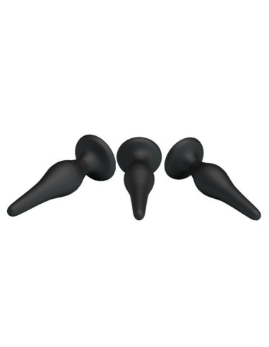 Lot de 3 plugs Silicone Débutant