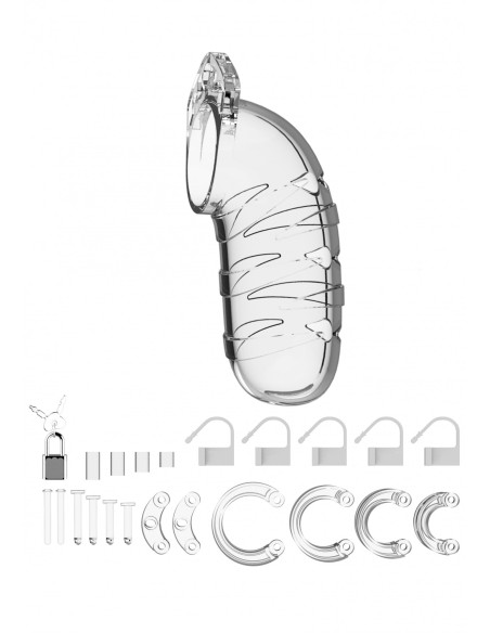 Cage de chasteté ManCage Modèle 05 14 x 4.5 cm Transparente