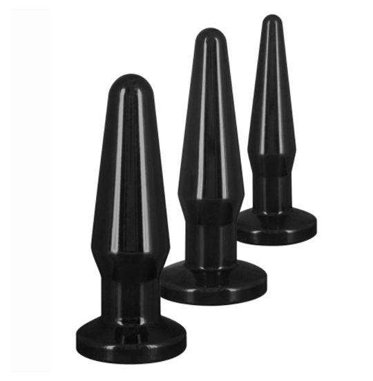 Lot de 3 plugs Best Butt Noirs